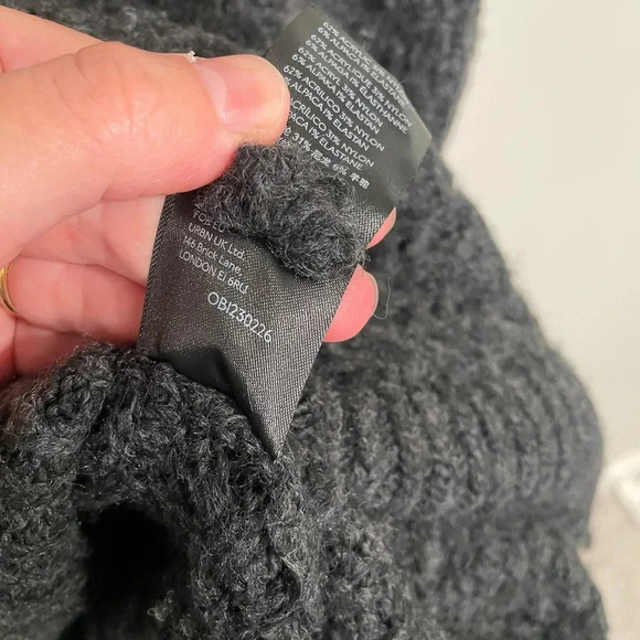 Anthropologie Bia Mock Neck Alpaca Blend Tunic Sweater in Carbon - Picture 11 of 11